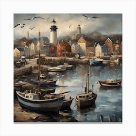 Lighthouse Harbor Canvas Print