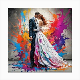 Bride And Groom Canvas Print