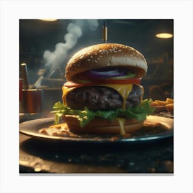 Burger 20 Canvas Print