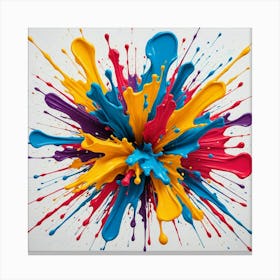 Colorful Paint Splash 20 Canvas Print