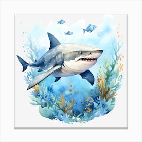 Shark In The Sea Canvas Print