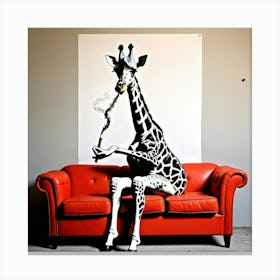 sophisticated gentleman giraffe Canvas Print