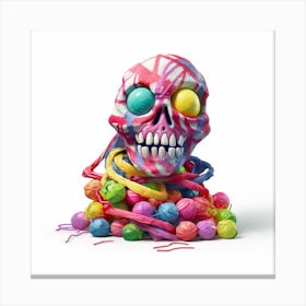 Day Of The Dead Skull Canvas Print