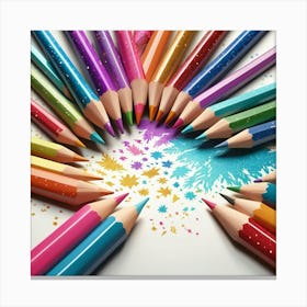 Colorful Pencils Canvas Print