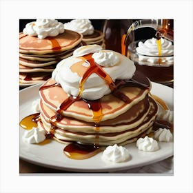 Pancakes With Maple Syrup Canvas Print