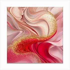 Abstract Pink And Gold Canvas Print