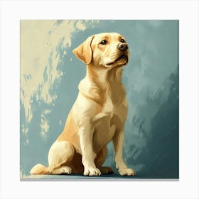 Labrador Retriever Calm Oil Painting 3 Canvas Print