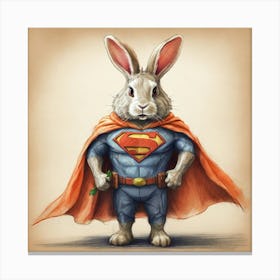 Superman Rabbit Canvas Print