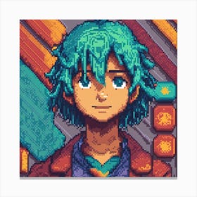 Pixel Art 16 Canvas Print
