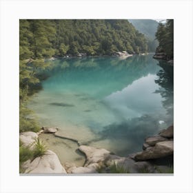 Lake In The Mountains Canvas Print