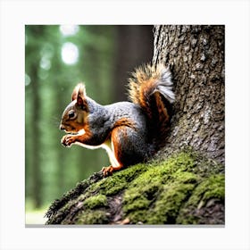 Squirrel In The Forest 106 Canvas Print