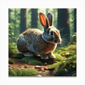 Rabbit In The Forest 91 Canvas Print