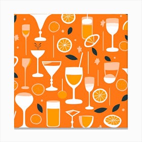 Aperol Appreciation Pattern Canvas Print