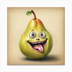 Pear Drawing 2 Canvas Print