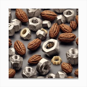 Nuts As A Logo Haze Ultra Detailed Film Photography Light Leaks Larry Bud Melman Trending On A (1) Canvas Print