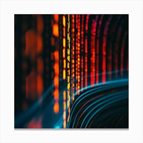 Abstract Image Of A Computer Screen 3 Canvas Print