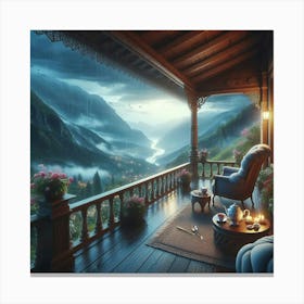 Cabin In The Mountains 2 Canvas Print