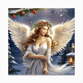 Angel Christmas Wallpaper 1 Canvas Print