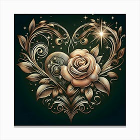 Heart Of Gold 7 Canvas Print