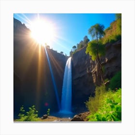 Waterfall - Waterfall Stock Videos & Royalty-Free Footage Canvas Print