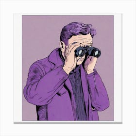 Man With Binoculars 5 Canvas Print