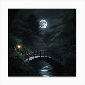 Moonlight Bridge Canvas Print