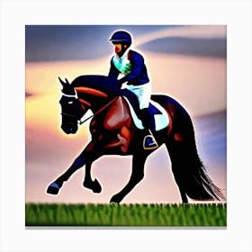 Horse And Rider Canvas Print