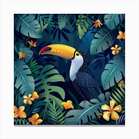 Toucan In The Jungle 1 Canvas Print