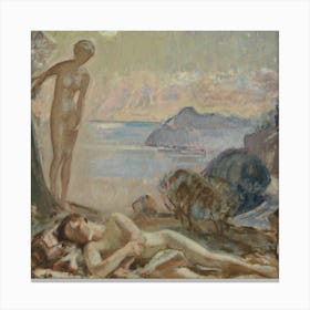 Diana And Endymion I, 1921, By Magnus Enckell Canvas Print