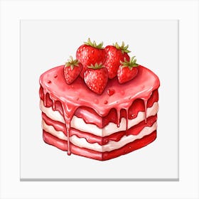 Strawberry Cake 22 Canvas Print