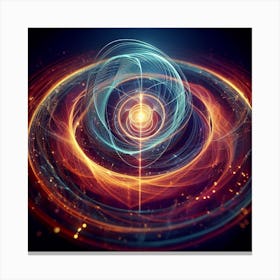 40hz Torus Magnetic Field From Above Beautifully Lit Canvas Print