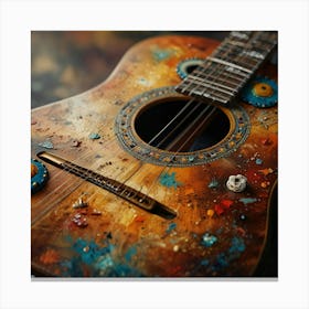 Guitar Painting Canvas Print