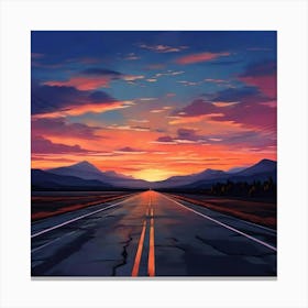 Sunset Landscape 1 Canvas Print