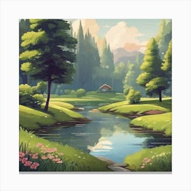 Landscape Painting 33 Canvas Print