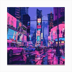 Neon City Canvas Print