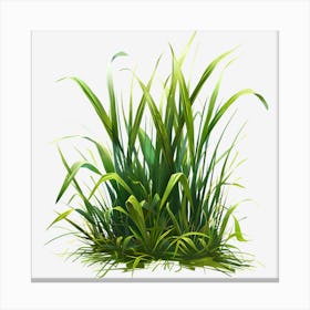 Watercolor-Spring-Grass-Clipart.12 Canvas Print