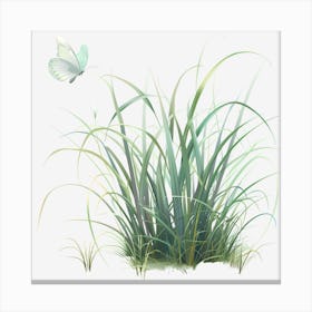 Watercolor-Spring-Grass-Clipart.7 Canvas Print