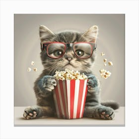 Cat In Glasses 8 Canvas Print