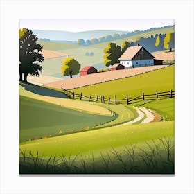 Farm Landscape 26 Canvas Print