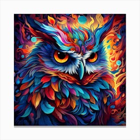 Colorful Owl 7 Canvas Print