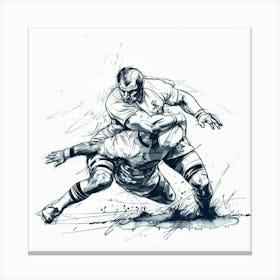 Rugby Player In Action 1 Canvas Print