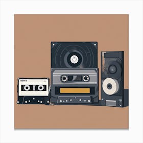 Cassette Tapes Canvas Print