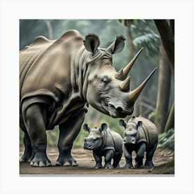 Rhinoceros 1 Canvas Print