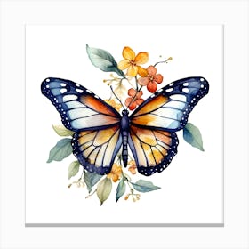 Butterfly Watercolor Painting Canvas Print