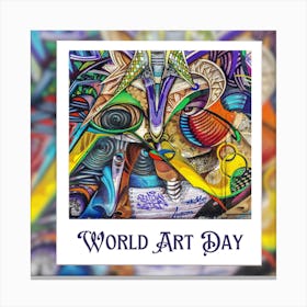 World art day Canvas Print