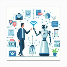 Robots And Artificial Intelligence Canvas Print
