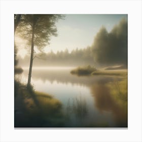 Sunrise Over A Lake 8 Canvas Print