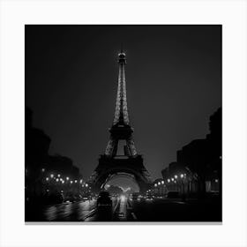 Eiffel Tower At Night Canvas Print