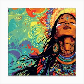 Native American Woman Canvas Print