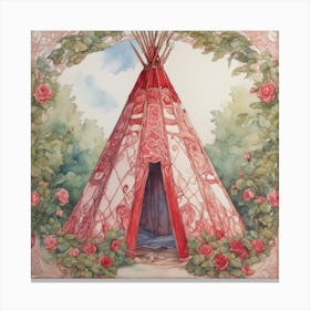 The Rose Teepee Canvas Print